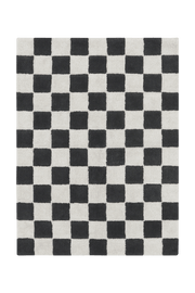 Washable Rug Kitchen Tiles Dark Grey  - Little Chefs