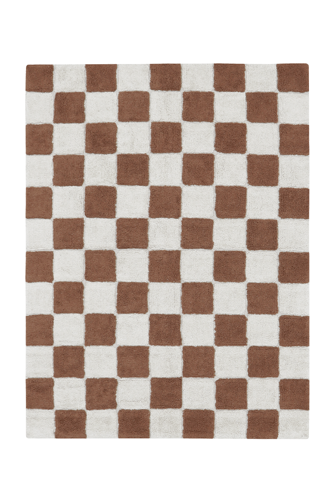 Washable Rug Kitchen Tiles Toffee  - Little Chefs