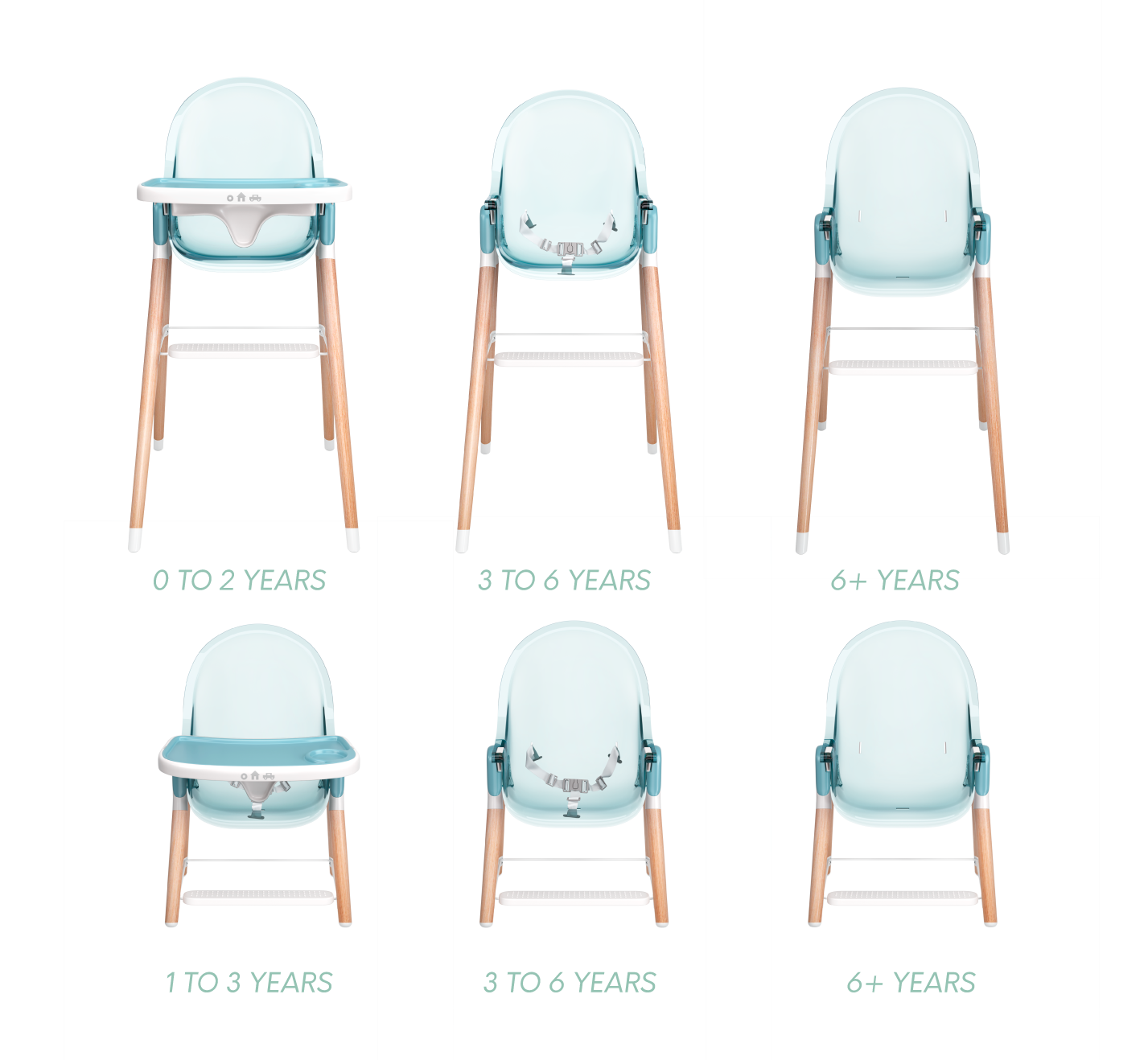 Children Of Design 6 In 1 Deluxe High Chair