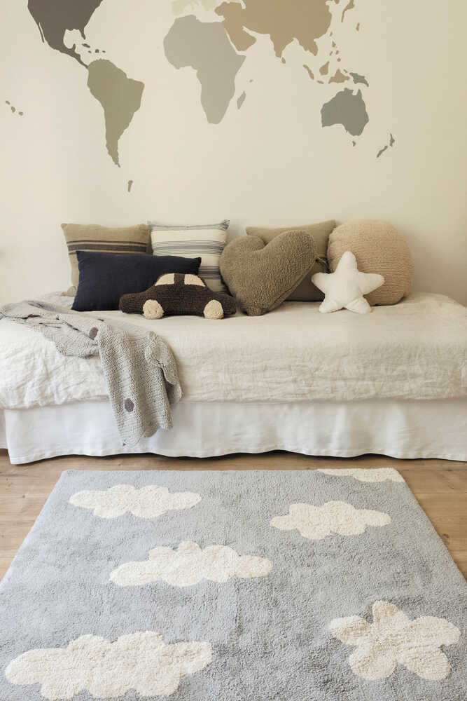 Washable Rug Clouds Grey  - Clouds