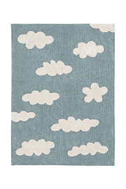 Washable Rug Clouds Vintage Blue  - Clouds
