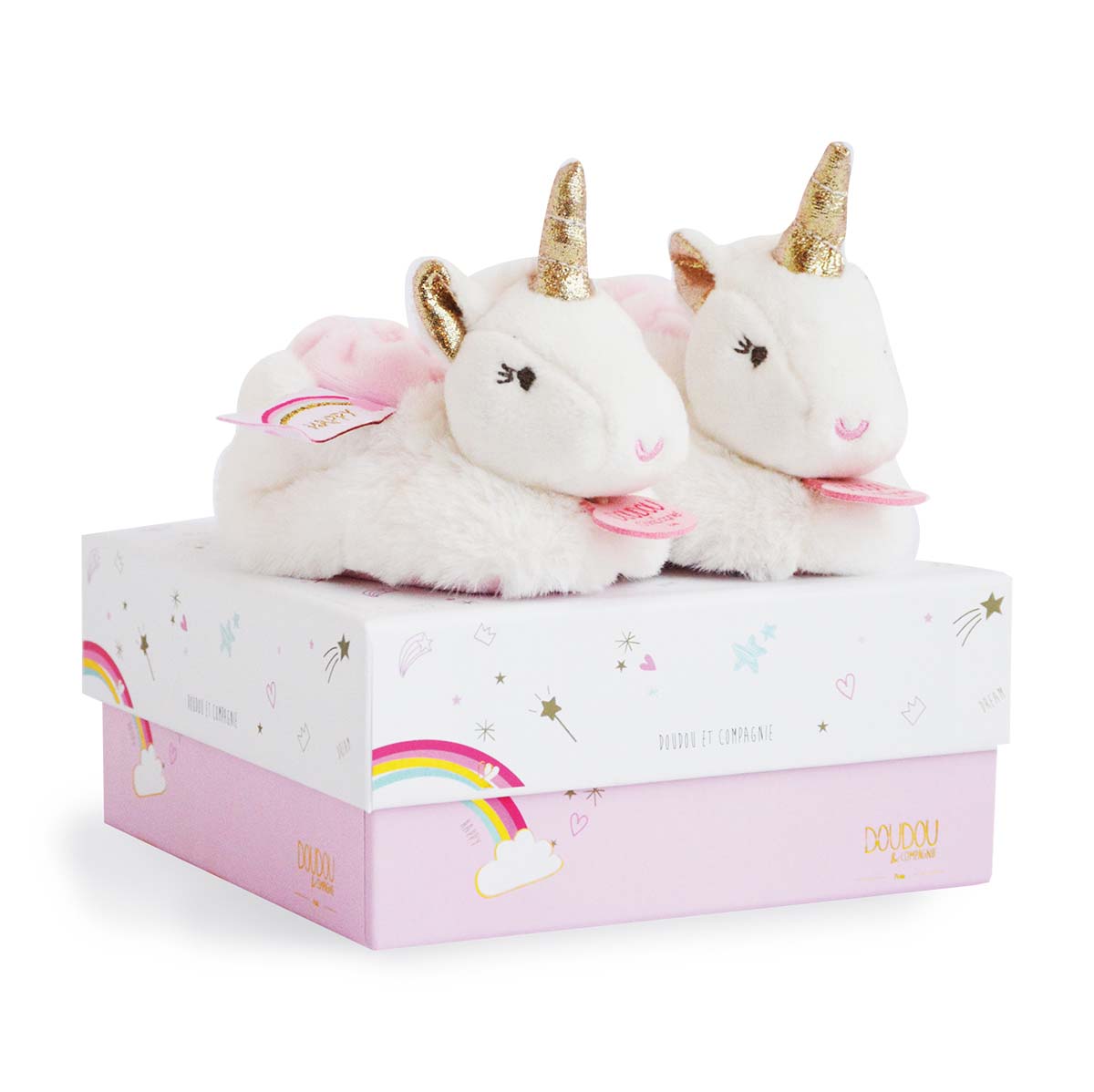 Doudou et Compagnie Lucie the Unicorn - Booties With Rattle Rattles