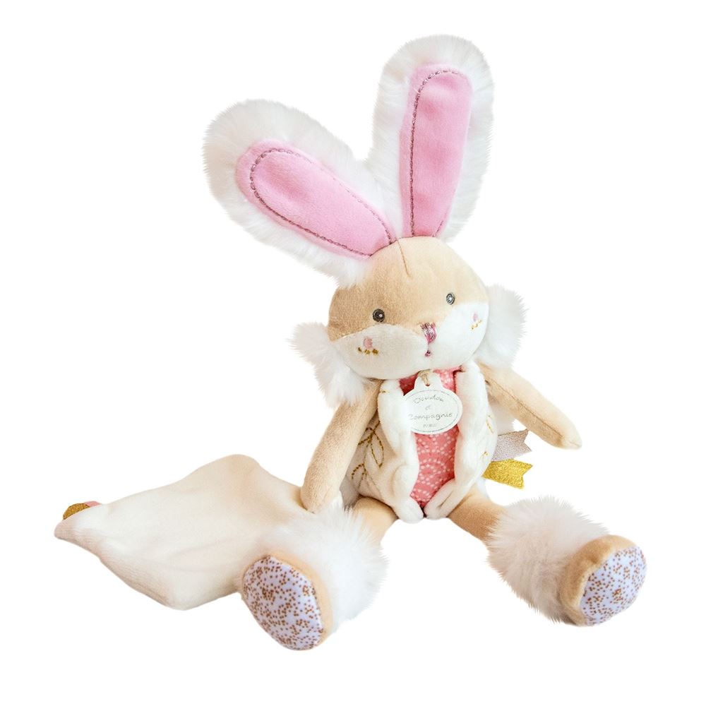 Doudou et Compagnie Sugar Bunny Pink Plush Bunny Plushies