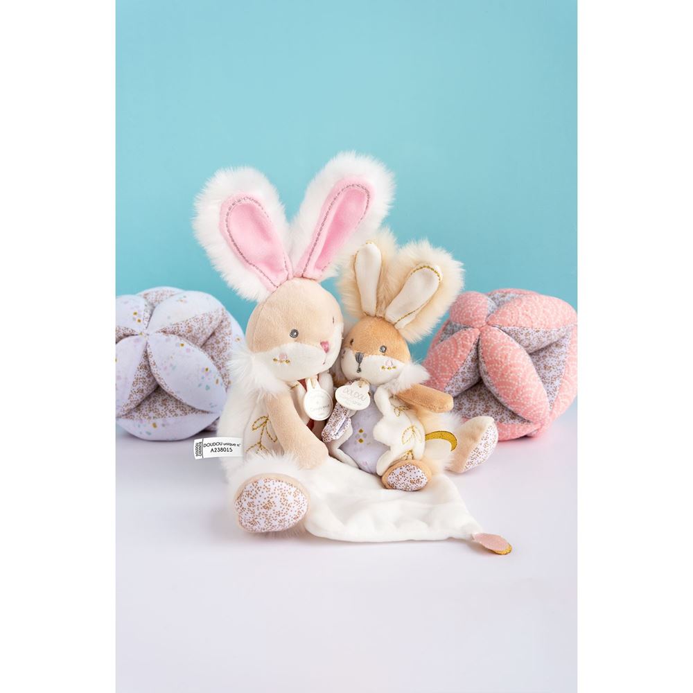 Doudou et Compagnie Sugar Bunny Pink Plush Bunny Plushies