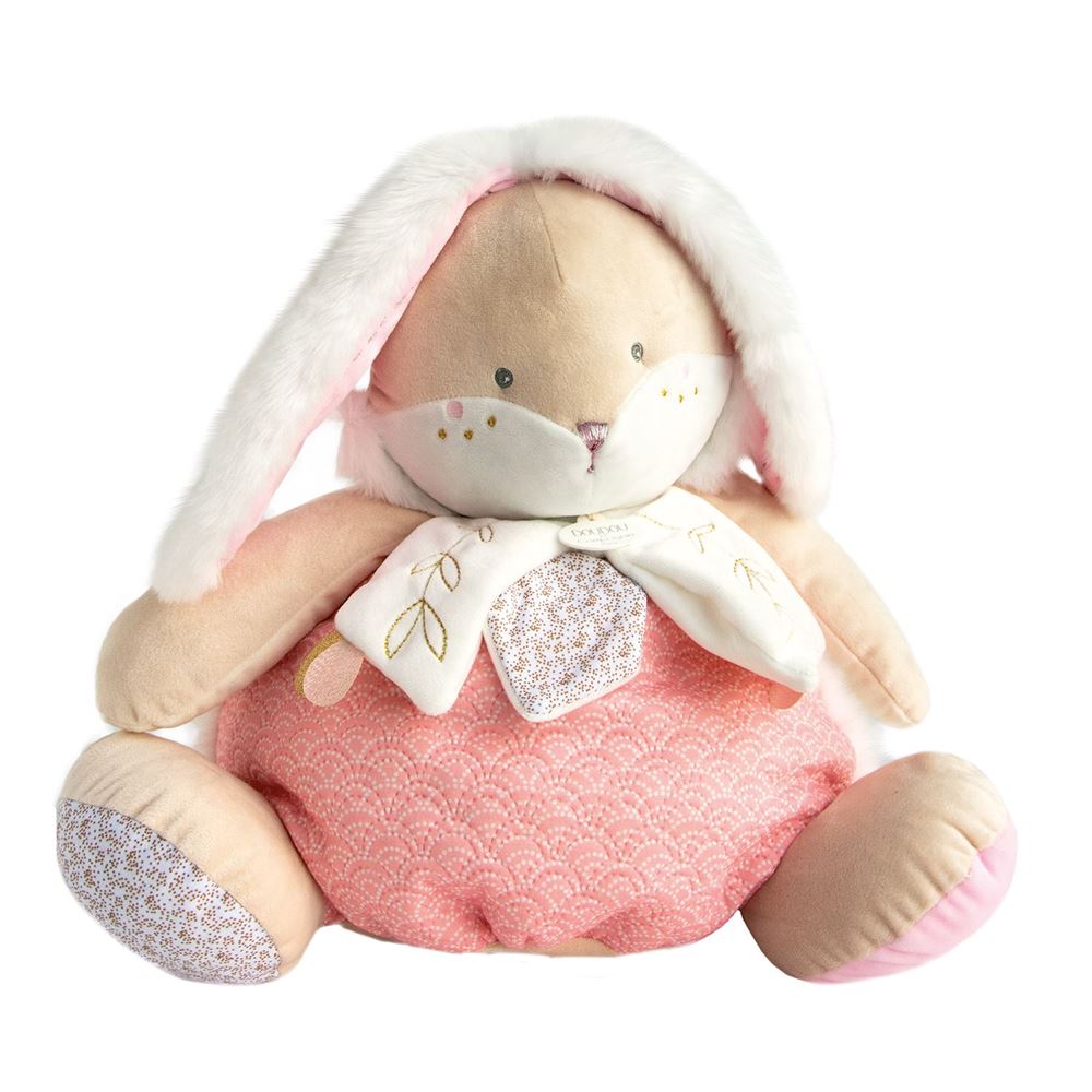 Doudou et Compagnie Sugar Bunny Pink Pajama Bag Plush Plushies