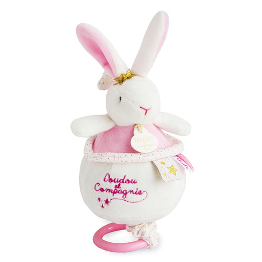 Doudou et Compagnie Star Pink Bunny Musical Pull Toy Musical Pull Toys