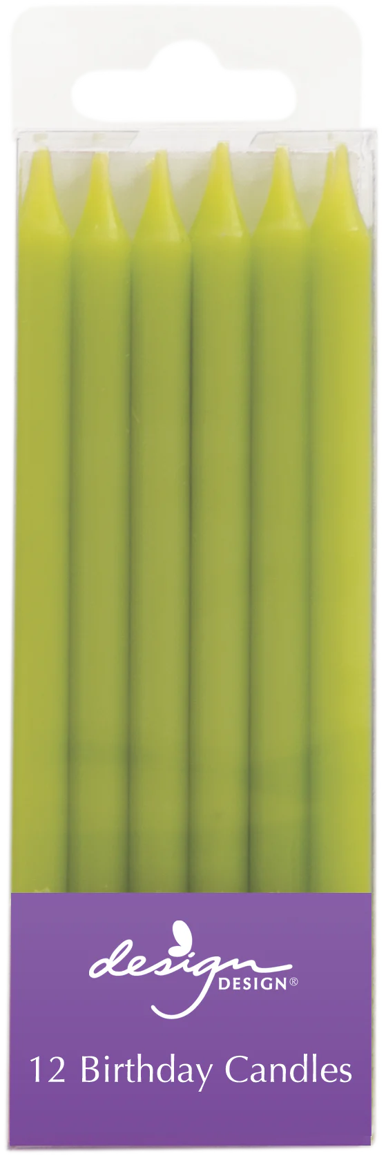 Tall Lime Green Birthday Candles