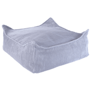 Blueberry Blue Square Ottoman