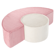 Pink Mousse Pouffe Set