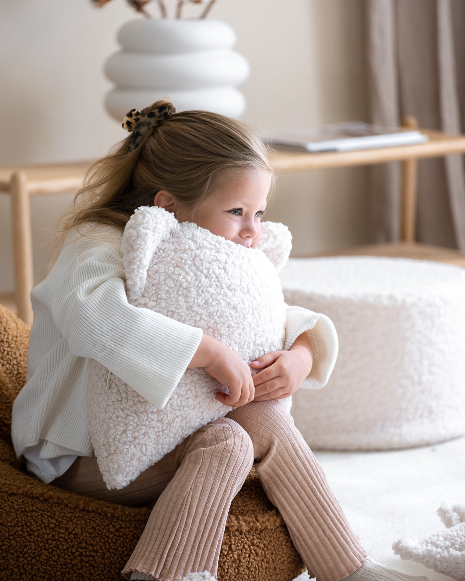 Cream White Bear Cushion