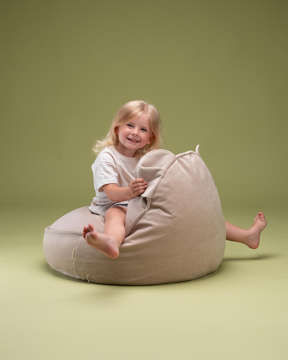 Dusty Beige Bear Beanbag