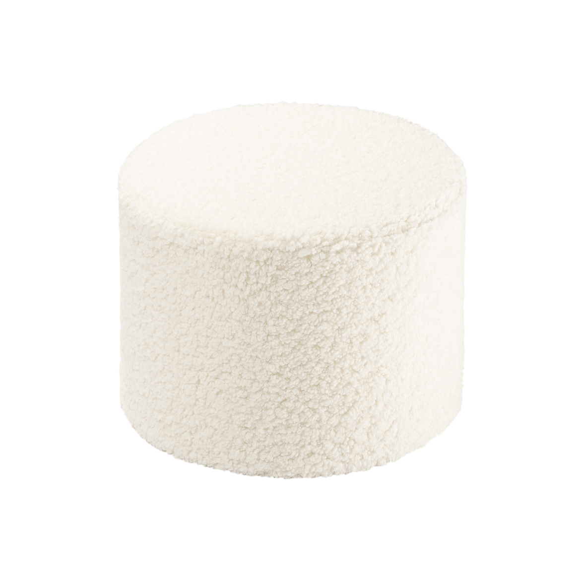 Cream White Pouffe