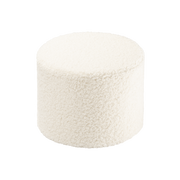 Cream White Pouffe