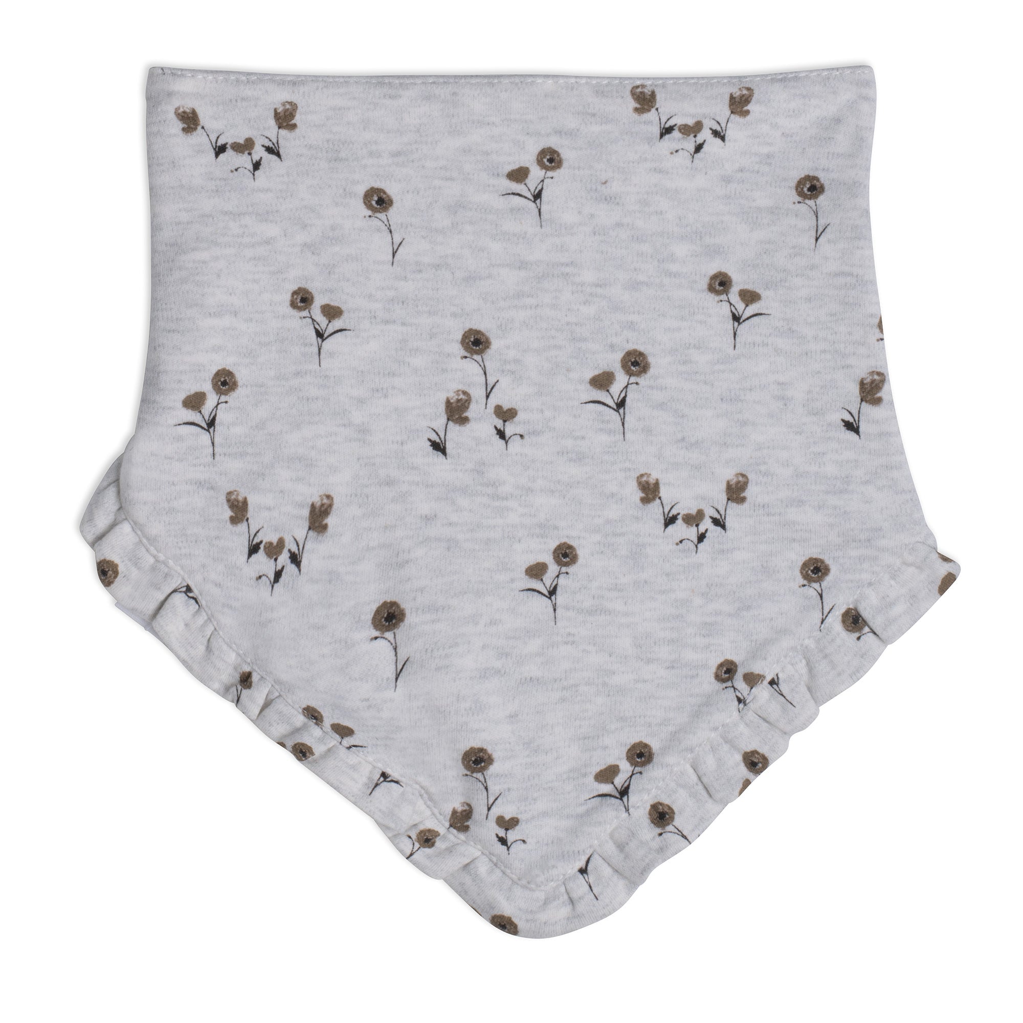 Deux par Deux Organic Cotton Hat And Bib Set Printed Small Flowers by Deux par Deux Hats