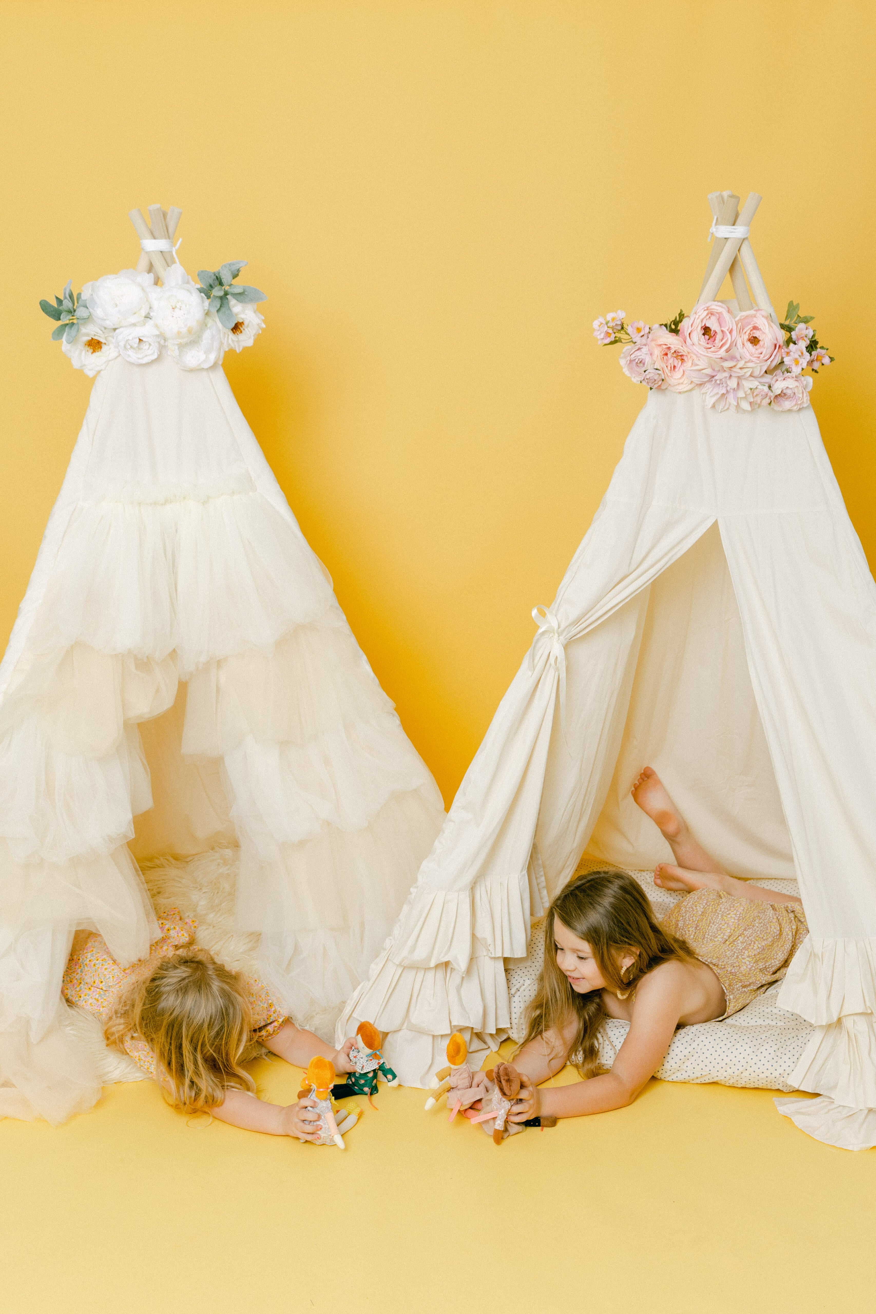 The Ivory Tulle Ruffle Play Tent