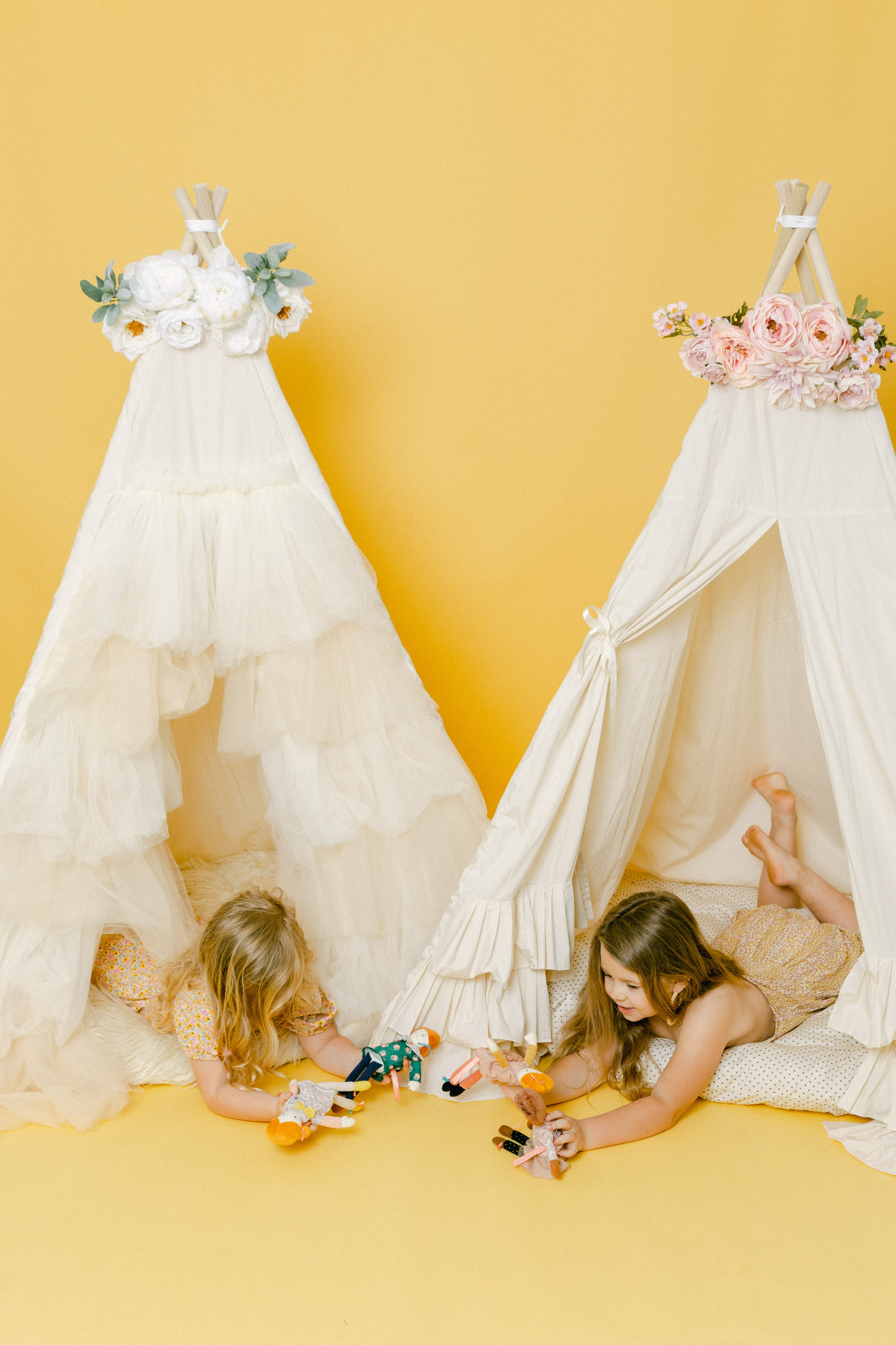 The Ivory Tulle Ruffle Play Tent