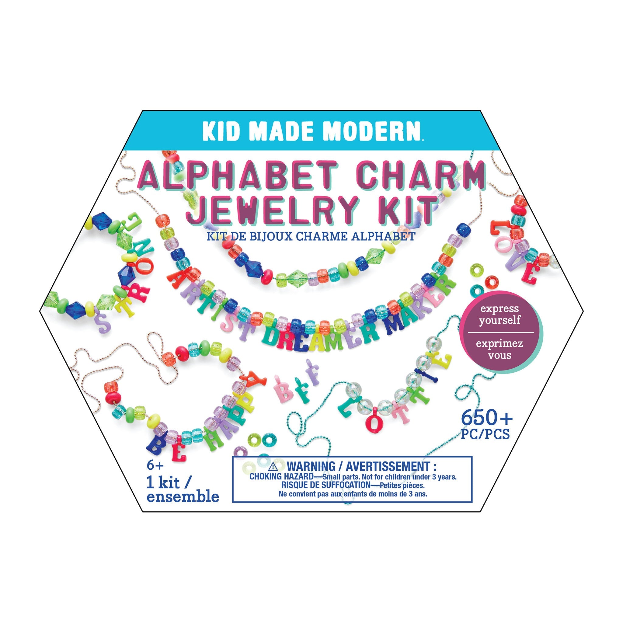 Kid Made Modern Alphabet Charm Jewelry Kit Crafts