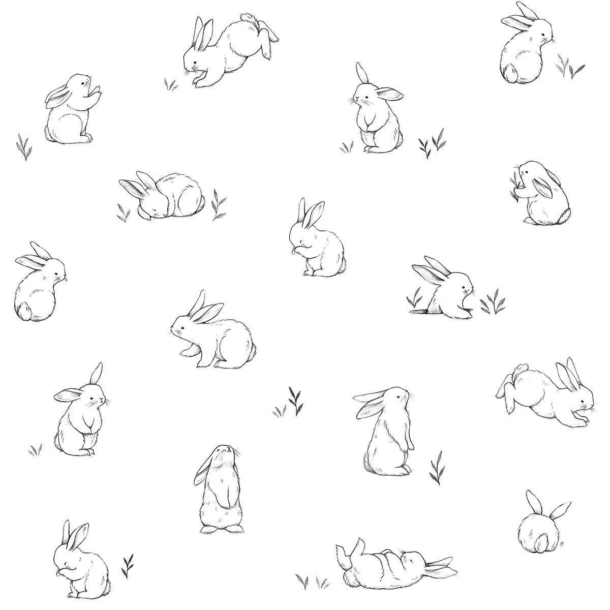 Lilipinso Wallpaper (50 Cm X 10 M) - Bunnies In The Countryside