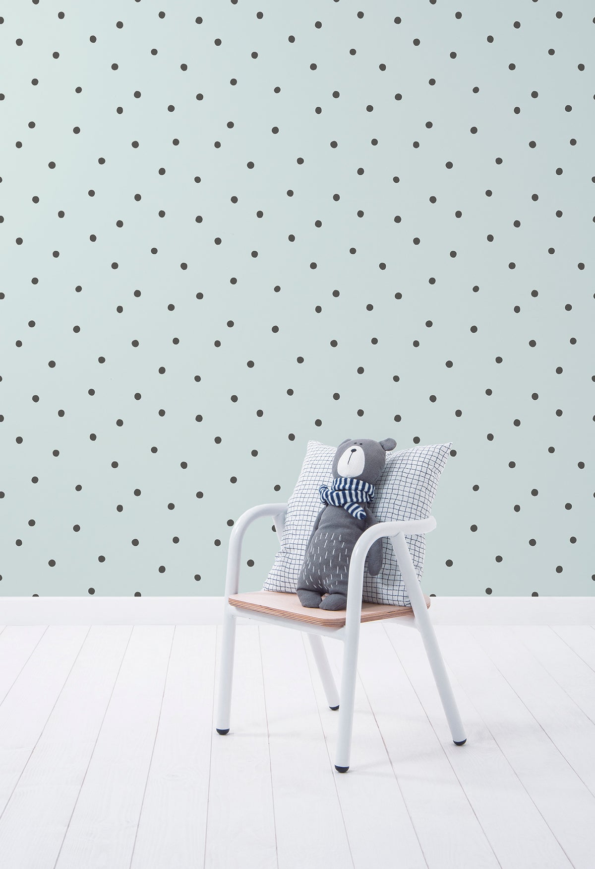 Lilipinso Wallpaper (50 Cm X 10 M) - Playful Dots (Morning Mist Background)