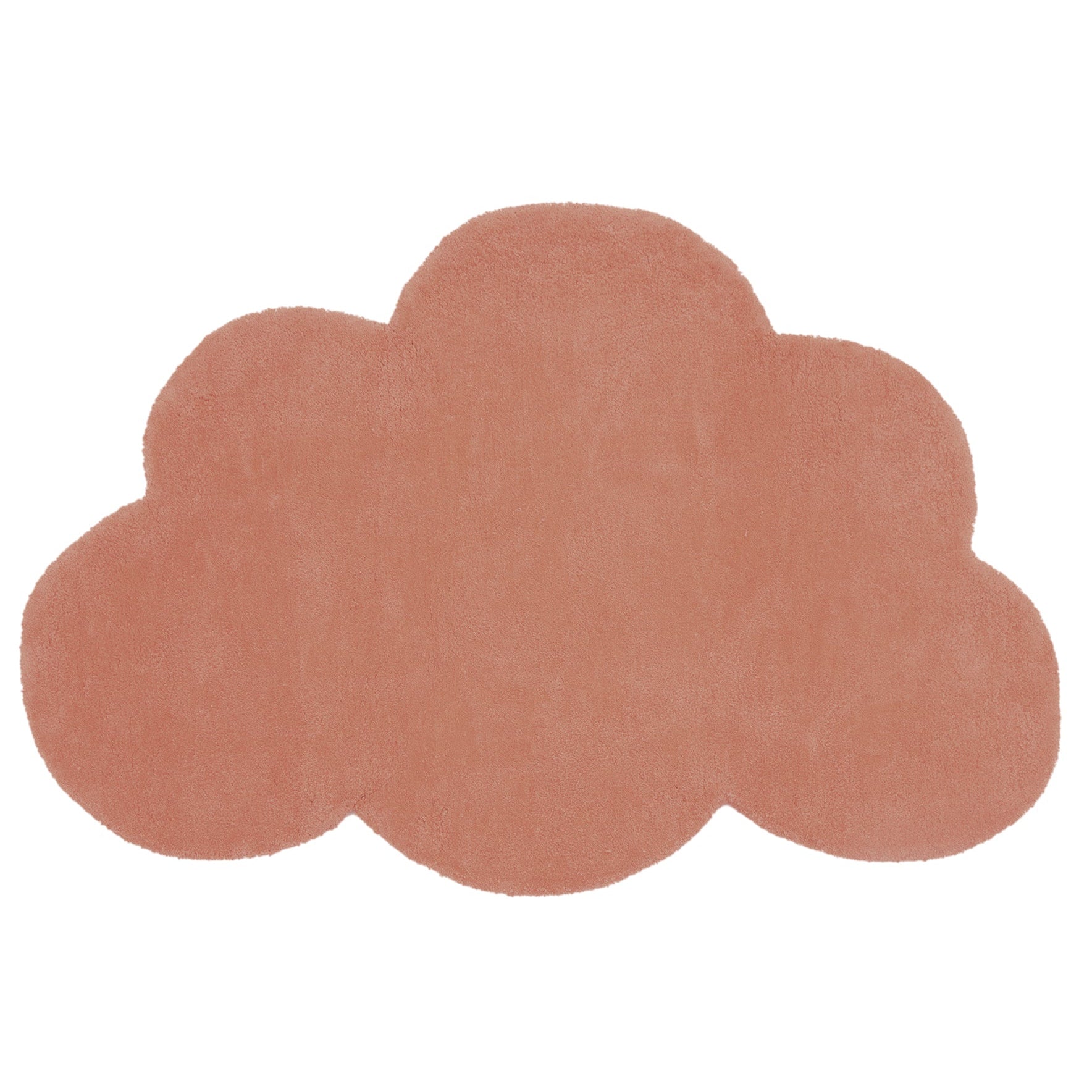 Lilipinso Cotton Rug (67 X 100 Cm) - Cloud Shape (Terracotta)