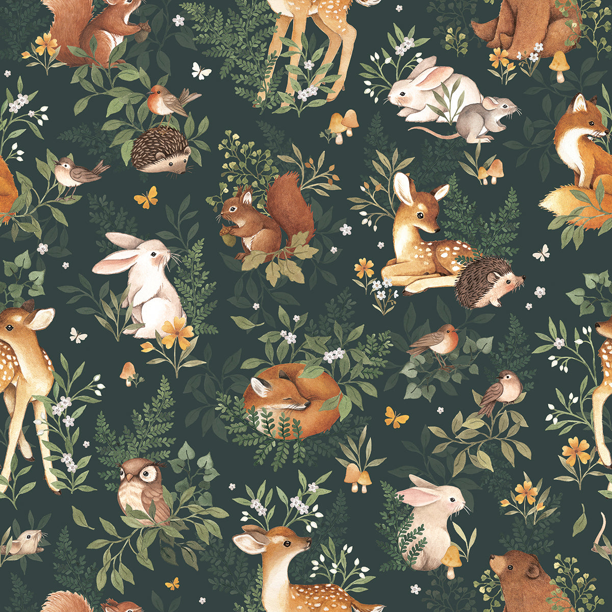 Lilipinso Wallpaper (50 Cm X 10 M) - Forest Friends (Pine Forest)