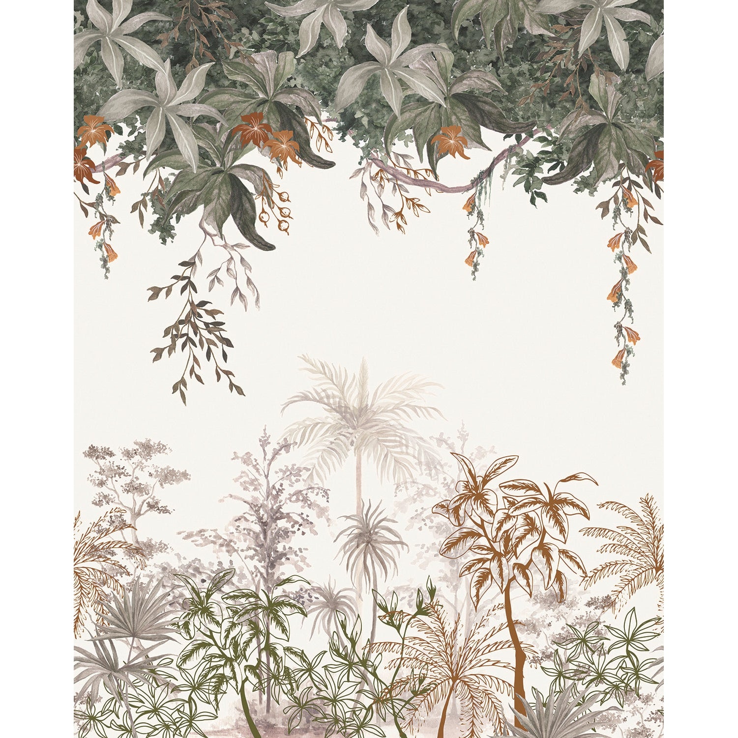 Lilipinso Wallpaper Mural (200 X 248 Cm) - Jungle Landscape