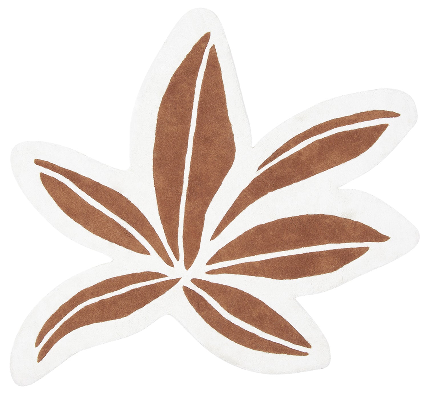 Lilipinso Cotton Rug (140 X 120 Cm) - Tropical Leaf (Terracotta)