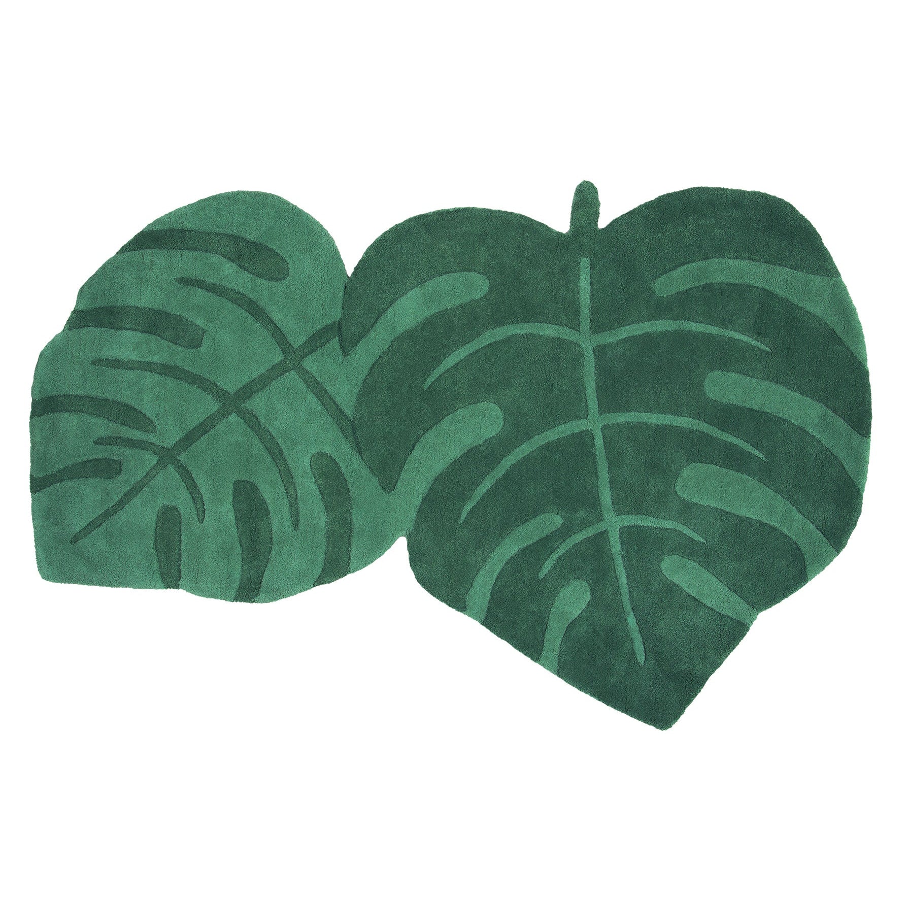 Lilipinso Cotton Rug (150 X 100 Cm) - Monstera Leaves