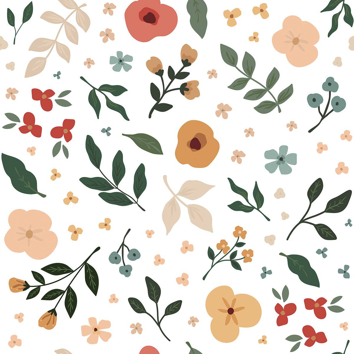 Lilipinso Wallpaper (50 Cm X 10 M) - Floral Silhouettes
