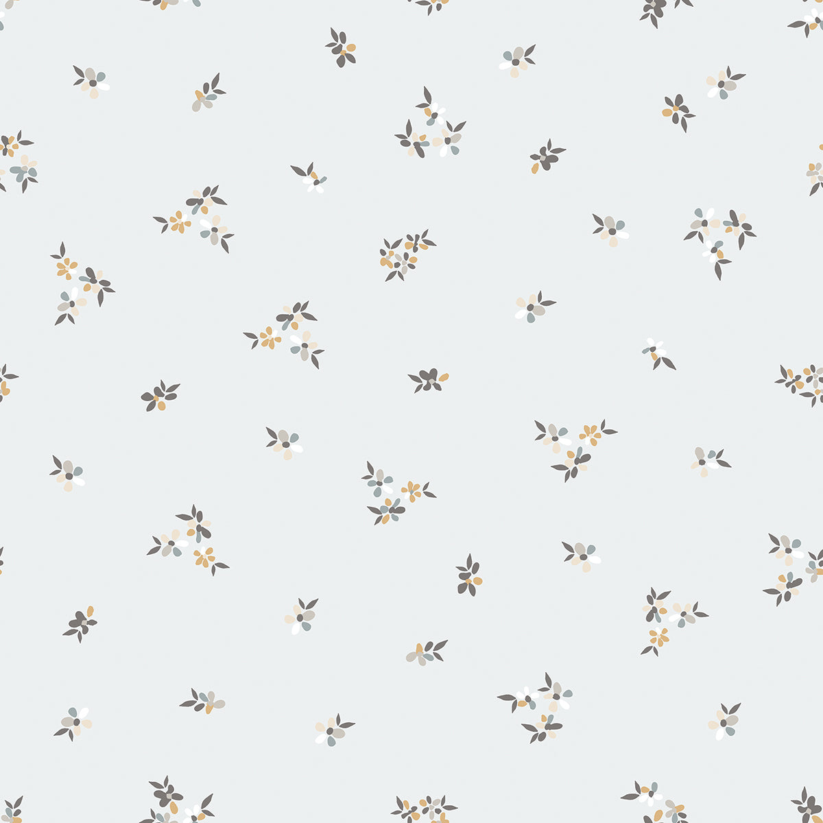 Lilipinso Wallpaper (50 Cm X 10 M) - Floral Whisper (Baby Blue)