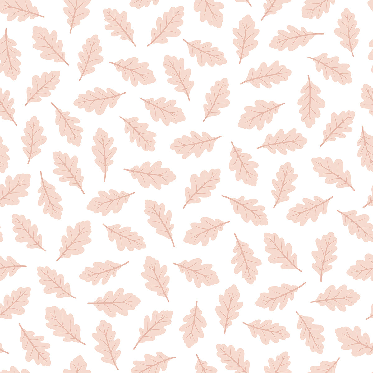 Lilipinso Wallpaper (50 Cm X 10 M) - Oak Leaves (Light Pink)