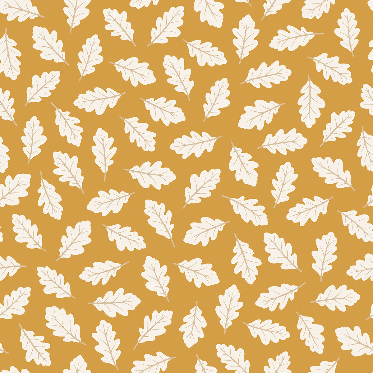 Lilipinso Wallpaper (50 Cm X 10 M) - Oak Leaves (Curry)