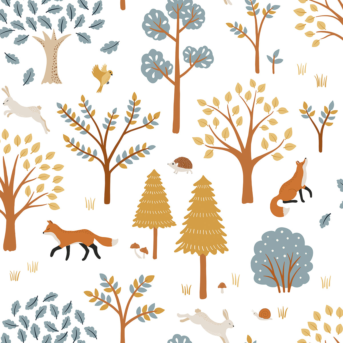 Lilipinso Wallpaper (50 Cm X 10 M) - Forest Living (Fox)