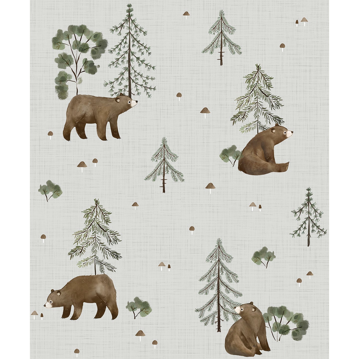 Lilipinso Wallpaper (50 Cm X 10 M) - Mountain & Bears