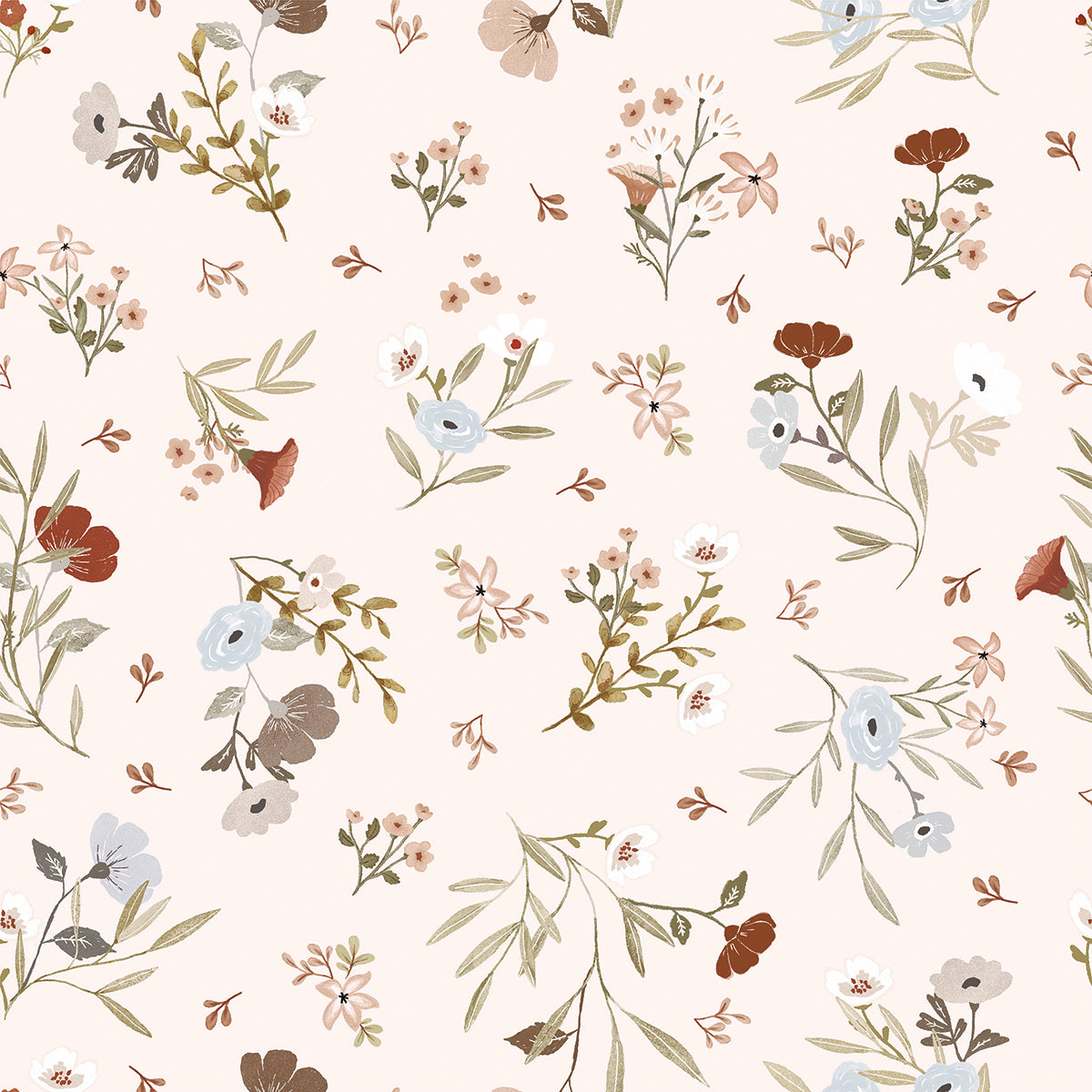 Lilipinso Wallpaper (50 Cm X 10 M) - Floral Poetry (Light Pink)