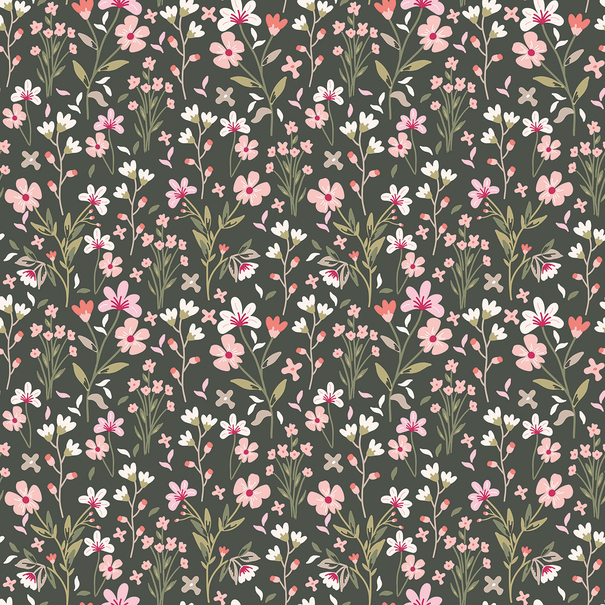 Lilipinso Wallpaper (50 Cm X 10 M) - Spring Garden (Dark)