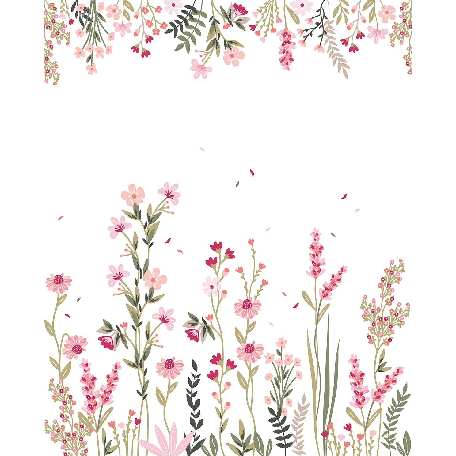 Lilipinso Wallpaper Mural (200 X 248 Cm) - A Field Of Flowers (Left)