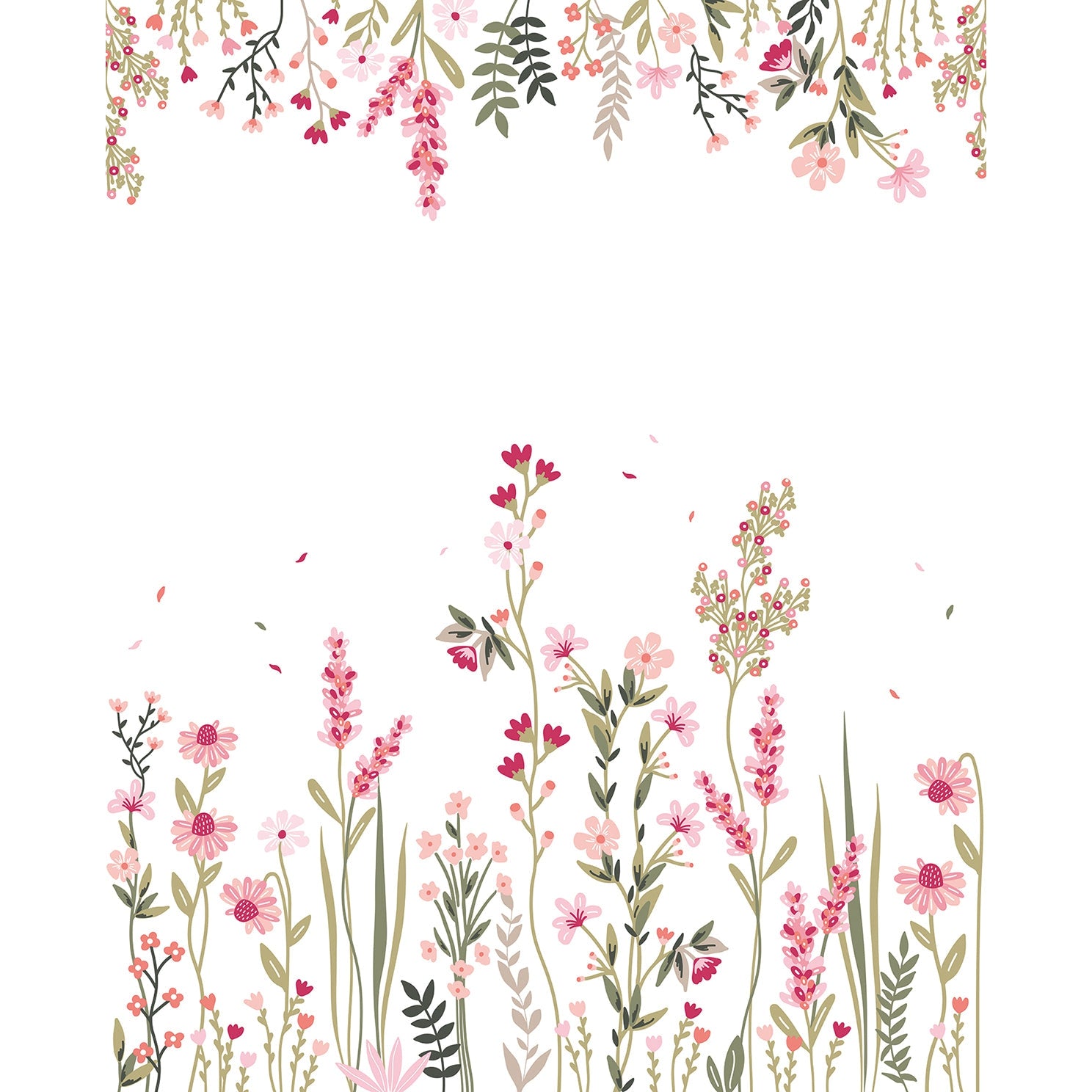 Lilipinso Wallpaper Mural (200 X 248 Cm) - A Field Of Flowers (Right)