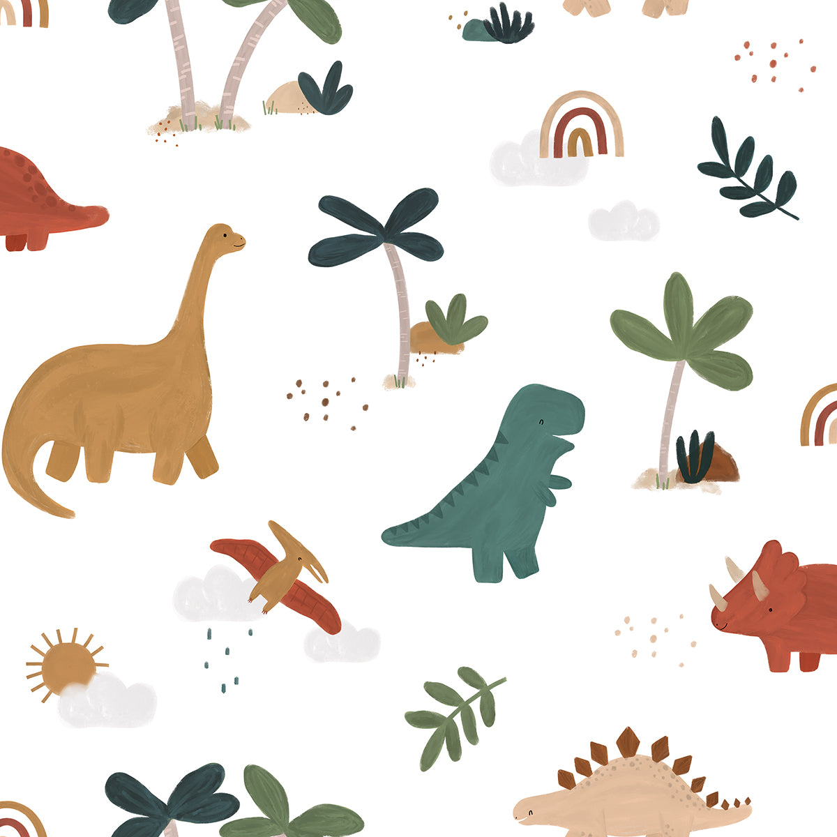 Lilipinso Wallpaper (50 Cm X 10 M) - Cool Dinosaurs