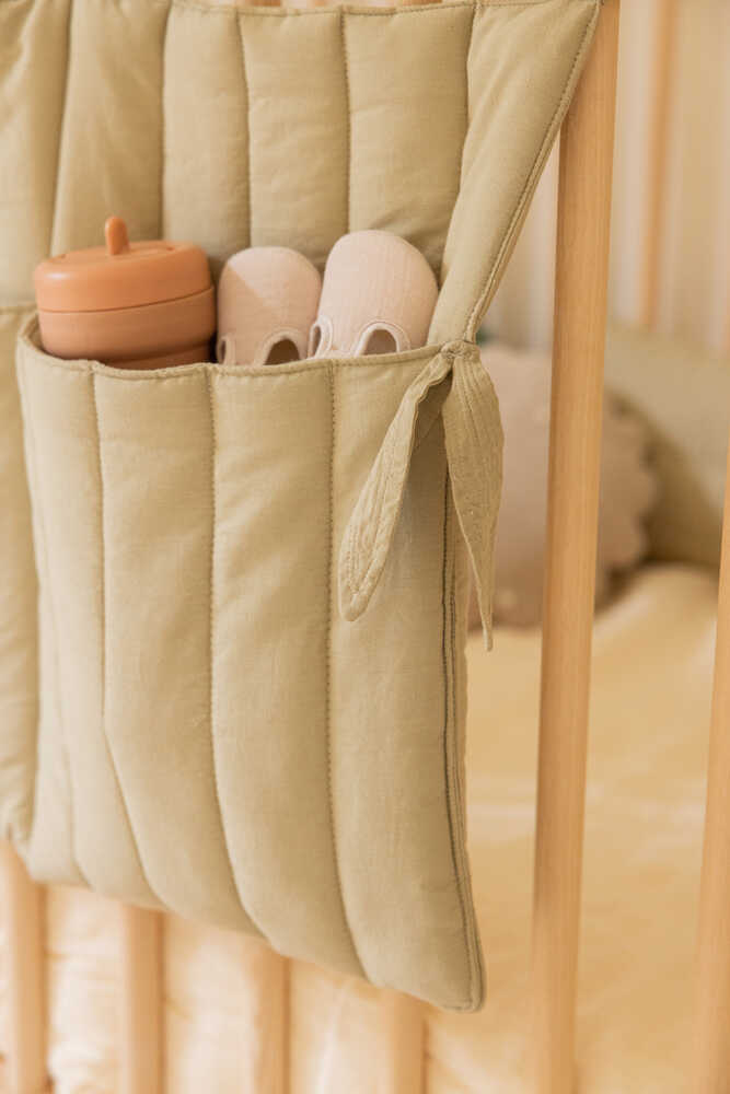 Crib Pocket Hanger Olive  - Bamboo