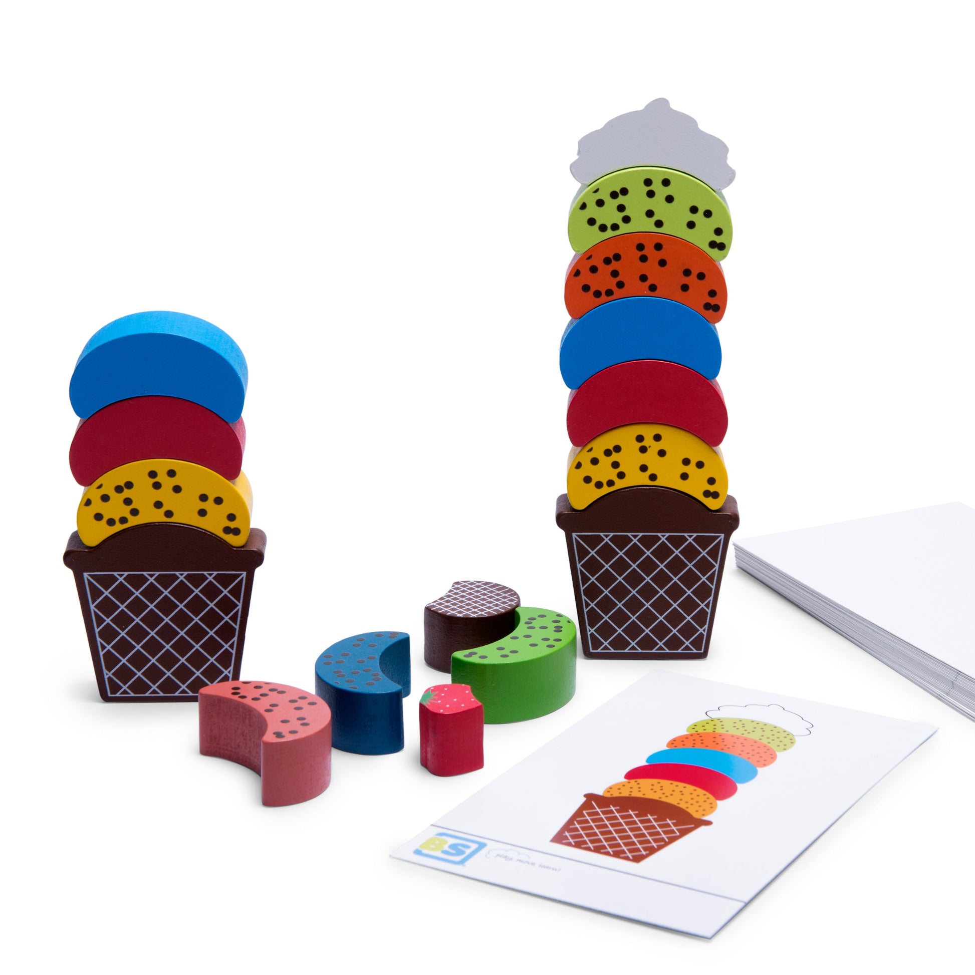 BuitenSpeel Toys Ice Dream Wooden Make-Your-Own Ice Cream Cone Game Games