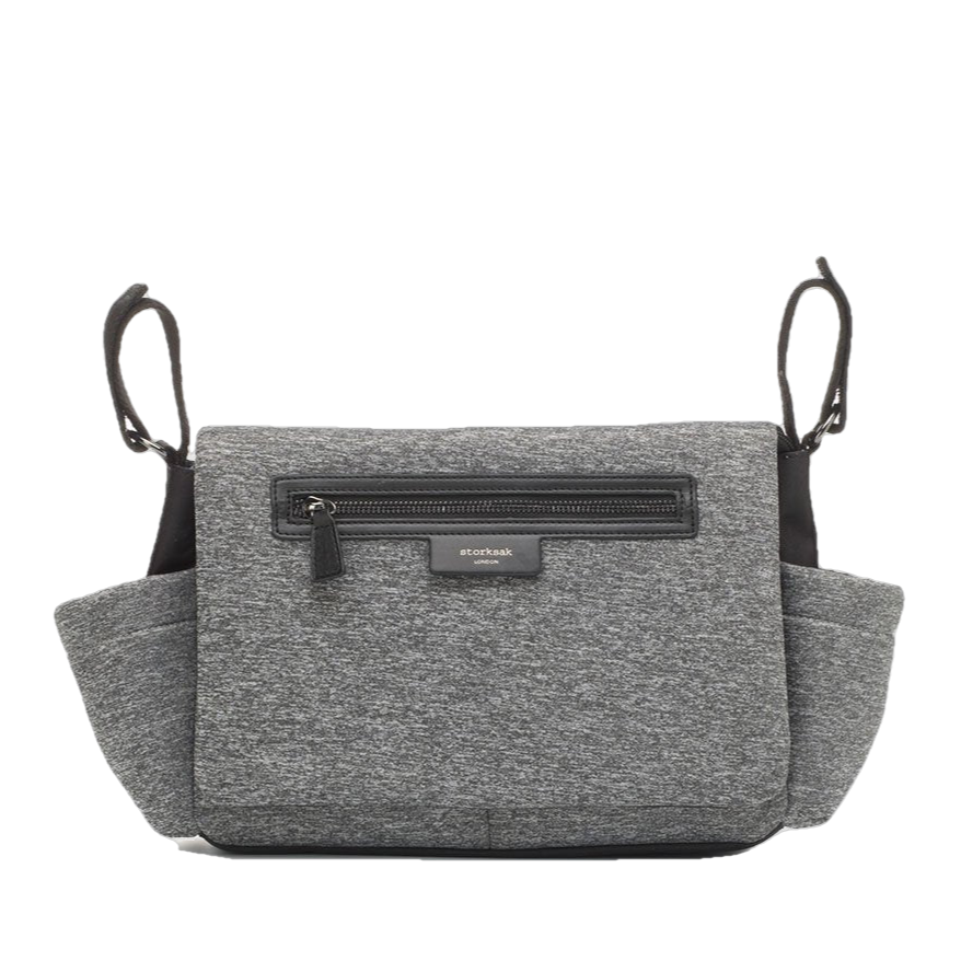 Luxe Grey Stroller Organizer Bag