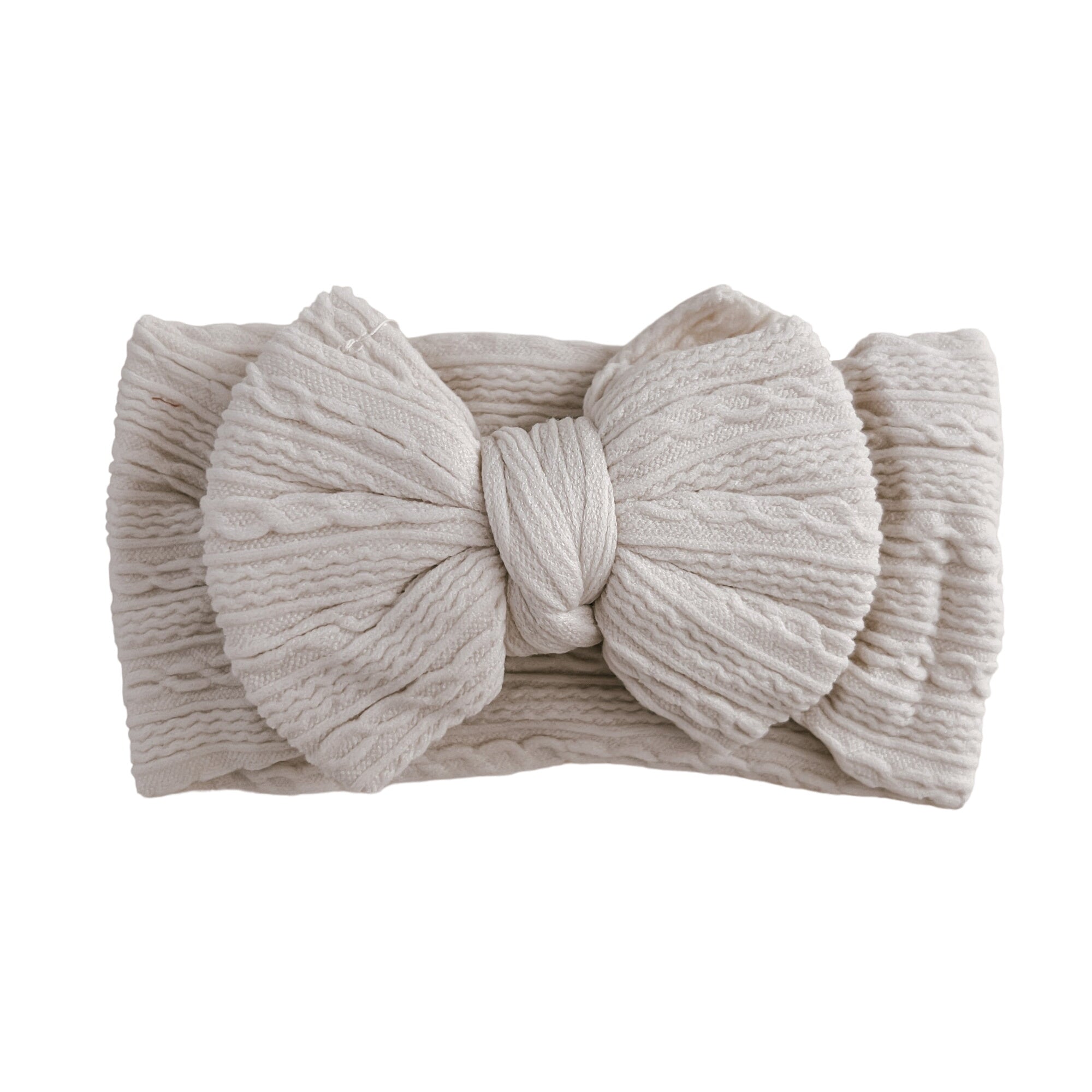 Stretch Bow Headband - Cream