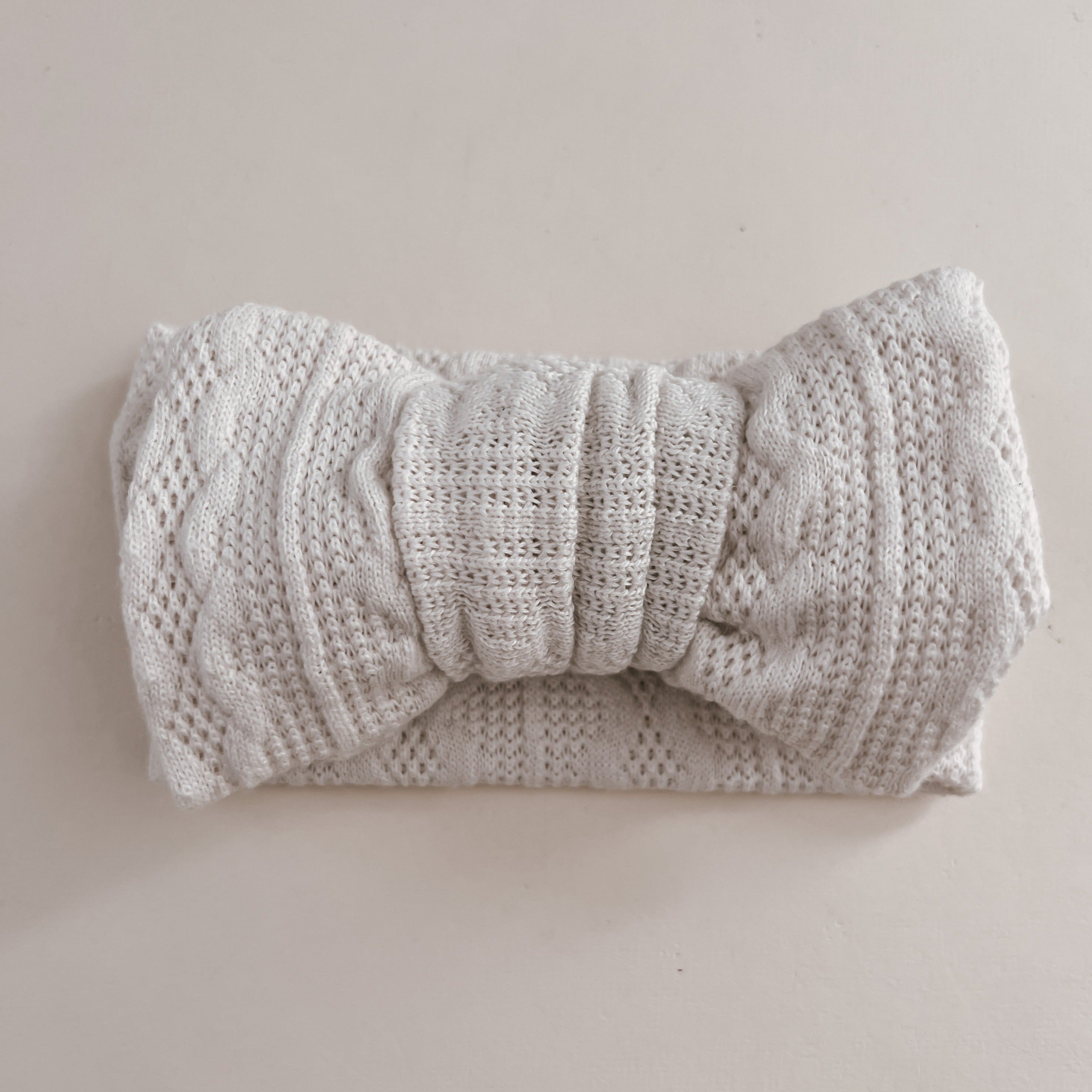 Knit Bow Headband - Off-white