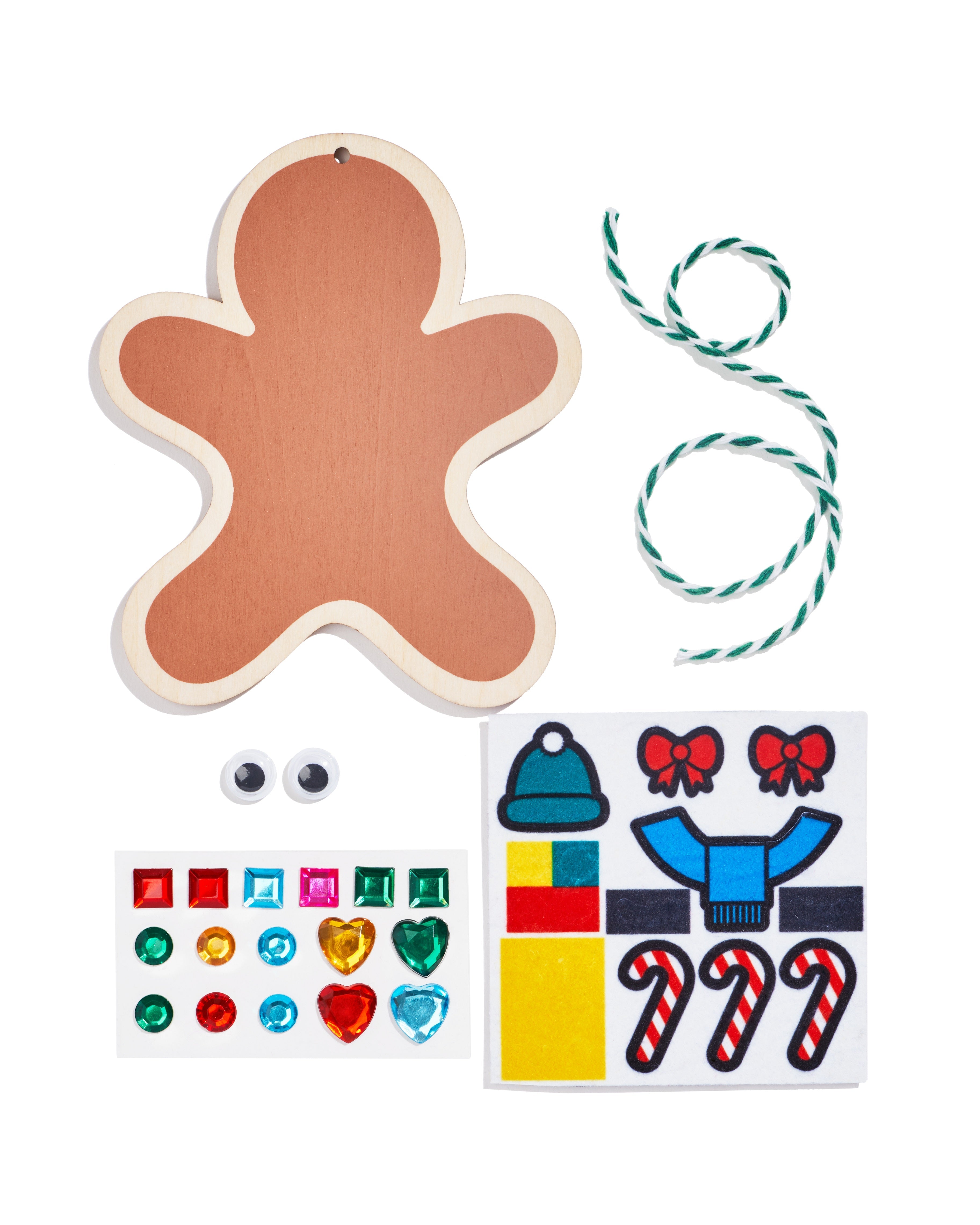 Kid Made Modern DIY Ornament Kits - Gingerbread Man Craft