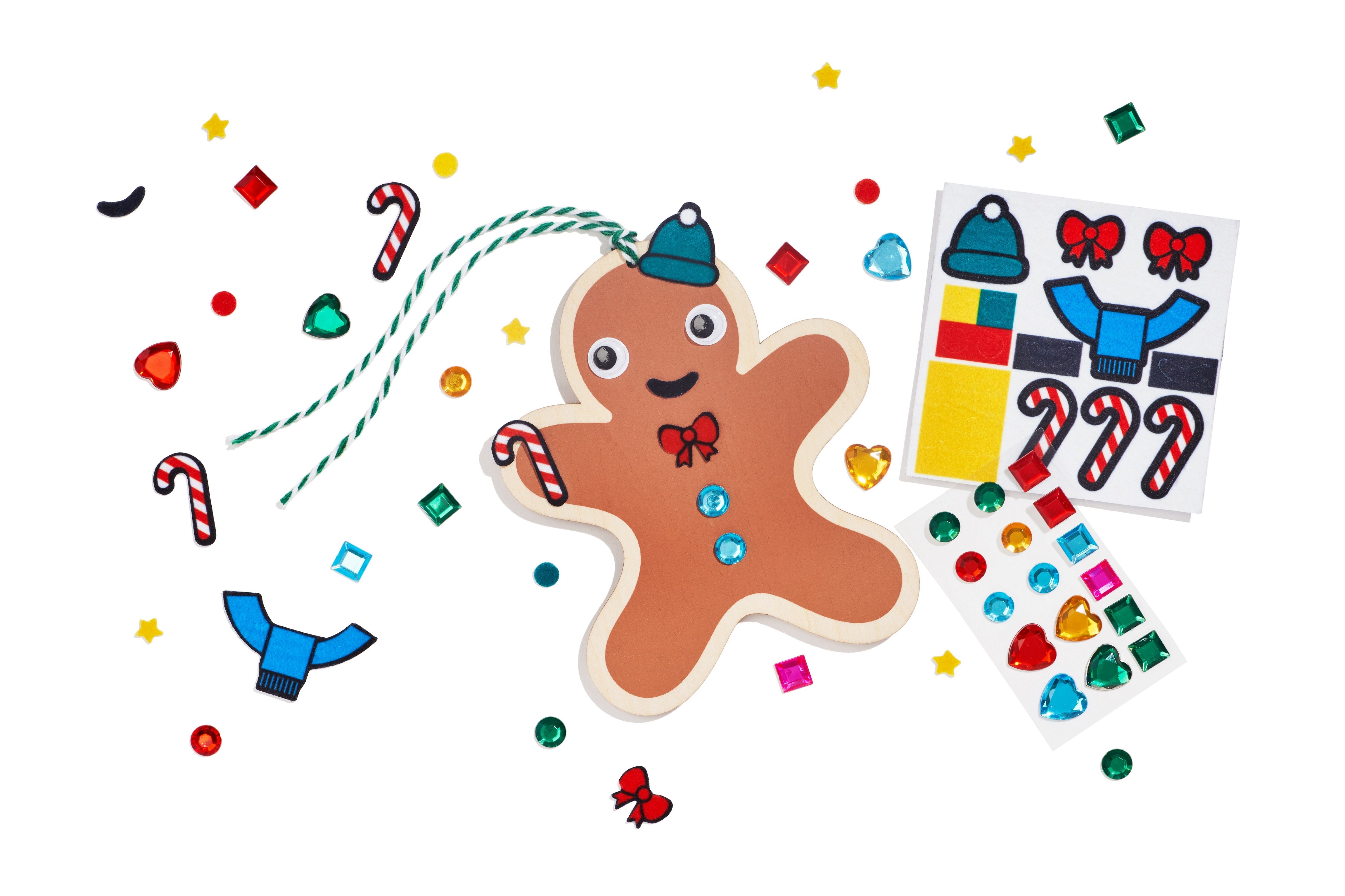 Kid Made Modern DIY Ornament Kits - Gingerbread Man Craft