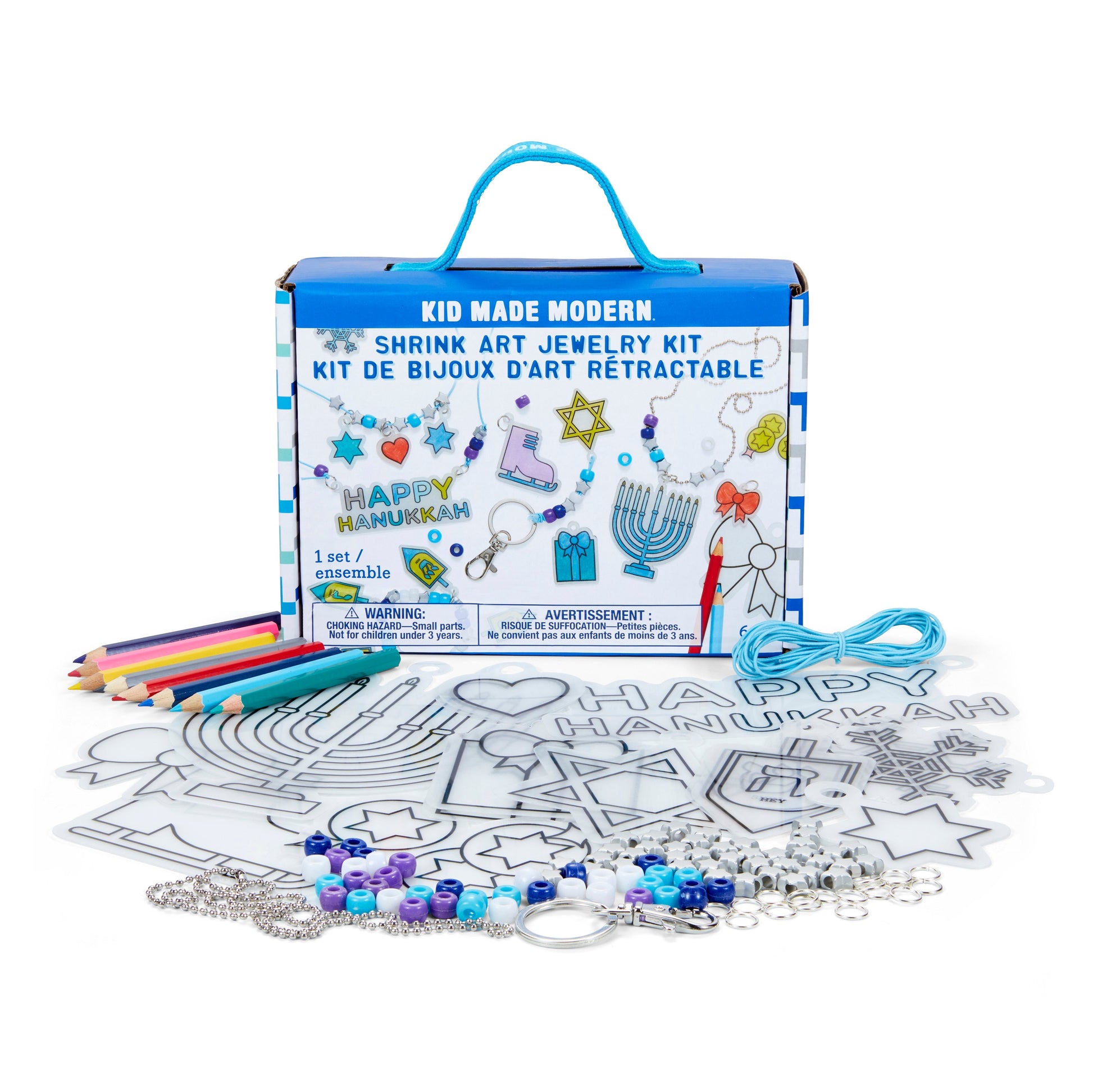 Kid Made Modern Hanukkah Shrink Art Jewelry Kit Art Kits