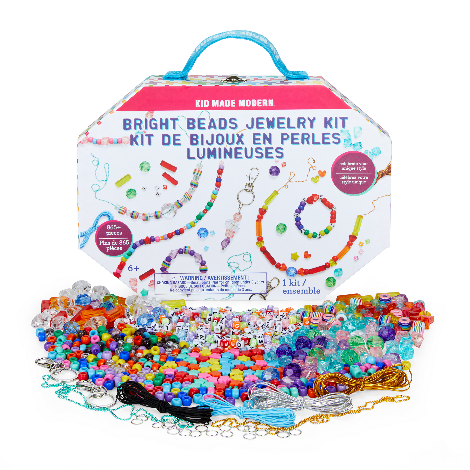 Kid Made Modern Bright Beads Jewelry Kit Crafts