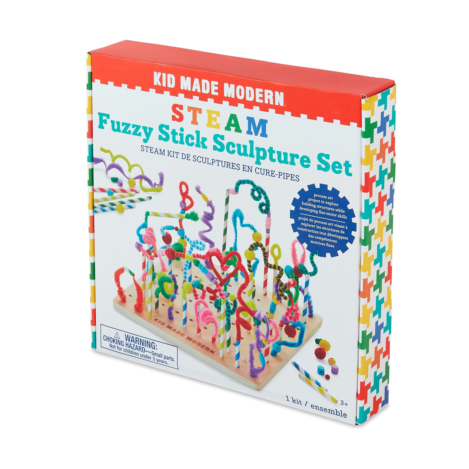 Kid Made Modern STEAM - Fuzzy Stick Sculpture Set Art Kits