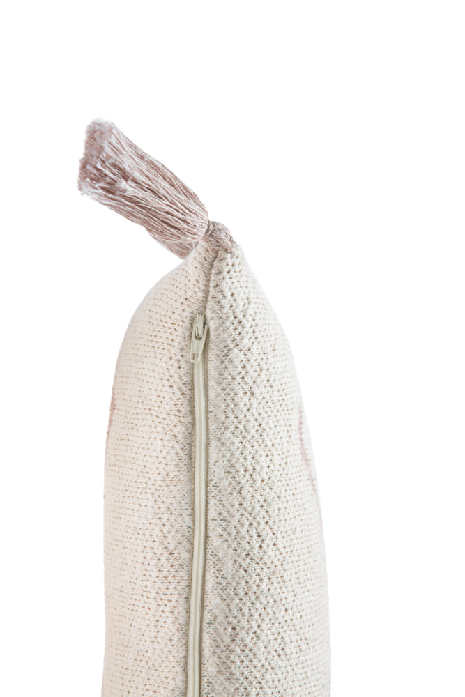 Knitted Cushion Little Oasis Natural - Pale Pink  - Bereber Classics